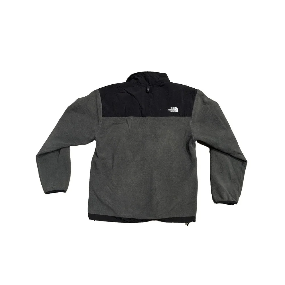 The North Face Denali Fleece Jacket Men's Medium Gray Black Full Zip Outdoor